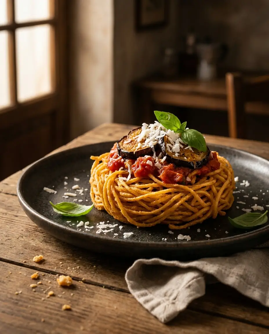 Nido di tagliolini alla Norma